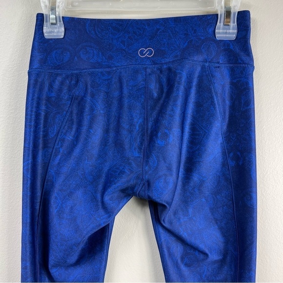 CALIA by Carrie Underwood blue paisley print ankle length capri leggings Sz S - Picture 7 of 10